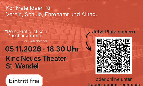 Plakat der Veranstaltung "Der Rechtsruck betrifft uns alle."